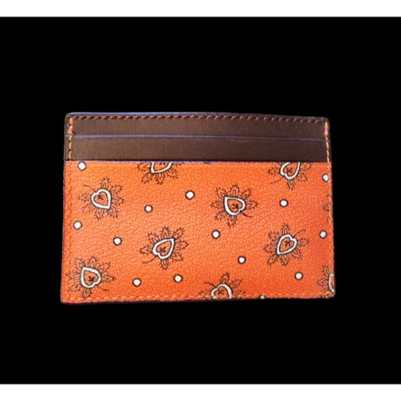 Coach coral Paisley print slim card wallet - Picture 2 of 10
